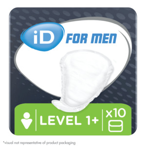 iD for men Level 1+ anatomische Einlage und Verpackung